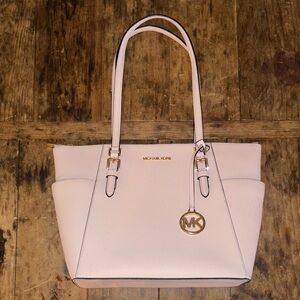 Michael Kors Light Pink Tote with Gold Accents